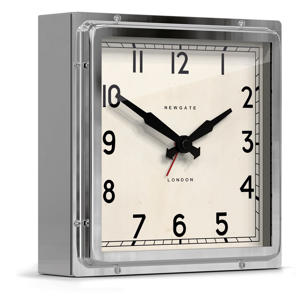Newgate Mini Quad Clock - Chrome