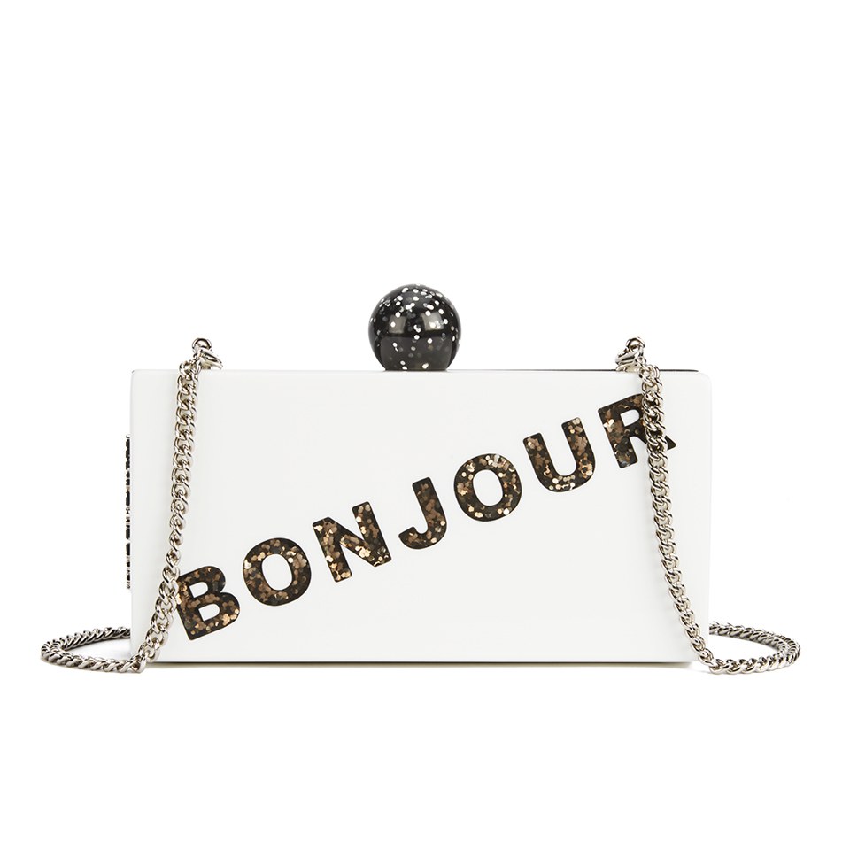 Karl Lagerfeld Seventees Women's K/Bonjour Clutch Bag - Black/White