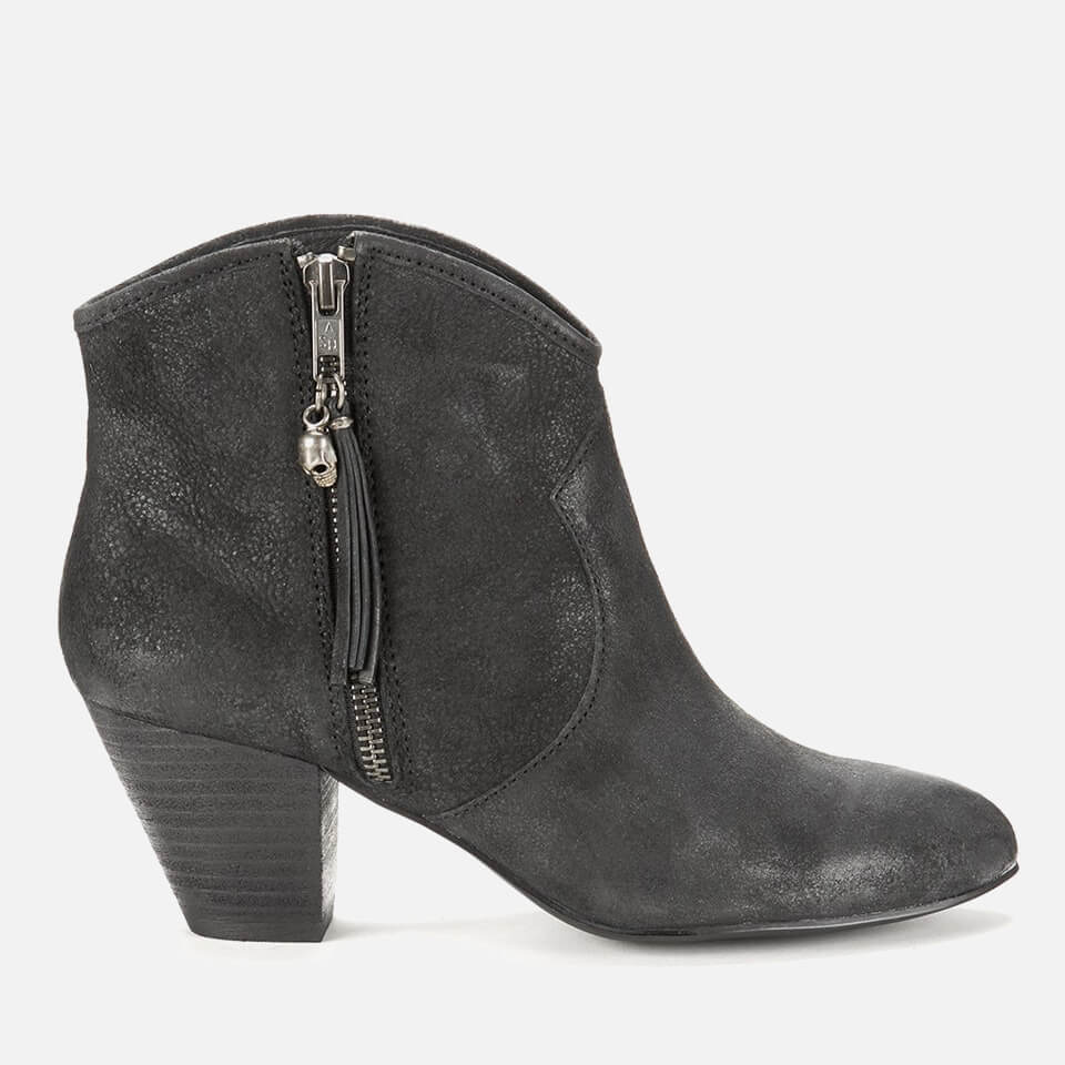 Ash Women s Jess Reverse Broken Suede Heeled Ankle Boots Black Coggles