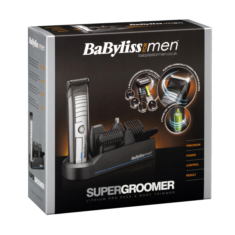 BaByliss For Men Super Groomer Trimmer - Black/Silver