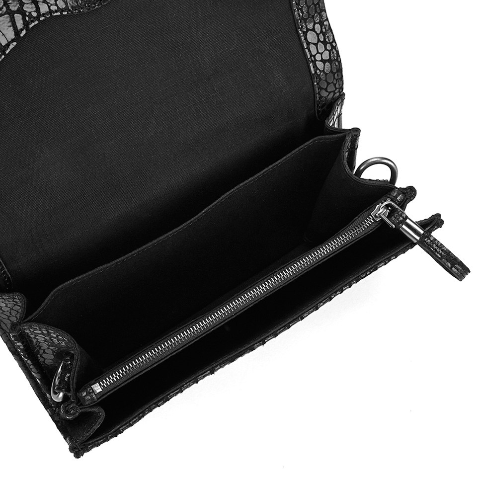 Liebeskind Women's Dora Croc Clutch Bag - Black