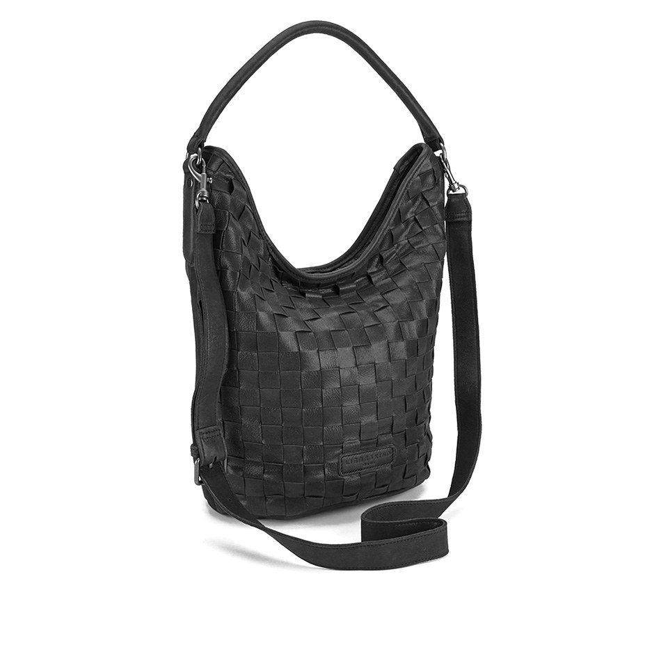 Liebeskind Women's Vania Silky Suede Woven Slouch Bag - Black
