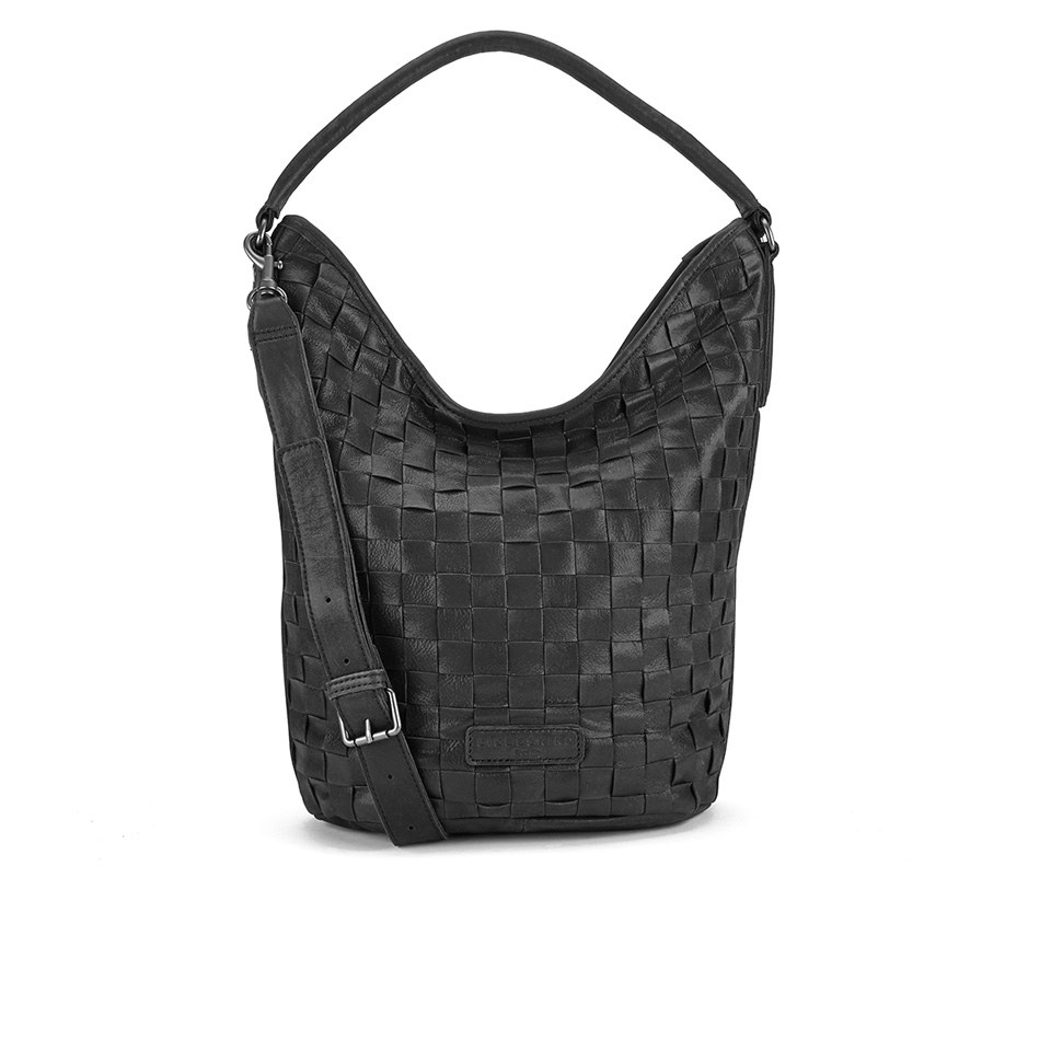 Liebeskind Women's Vania Silky Suede Woven Slouch Bag - Black