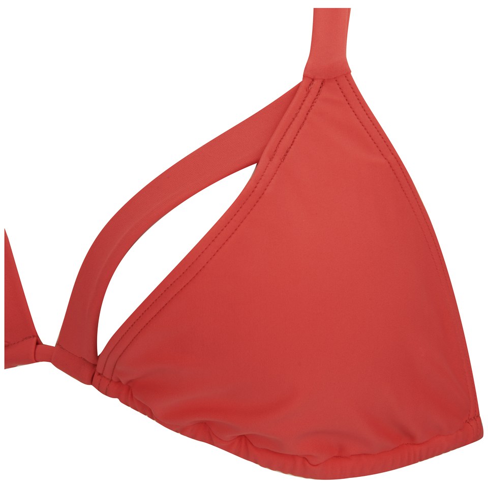 MINKPINK Women's Spliced Summer Double Strap Triangle Bikini - Nectarine