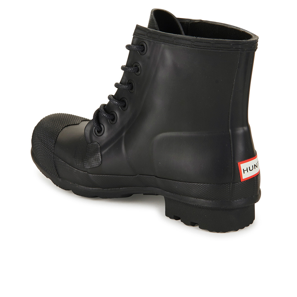 Hunter Men s Original Lace Up Rubber Rigger Boots Black Coggles