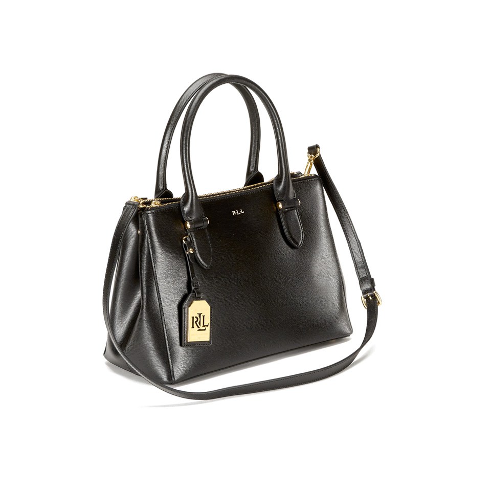 Lauren Ralph Lauren Women's Newbury Double Zipper Shopper Bag - Black