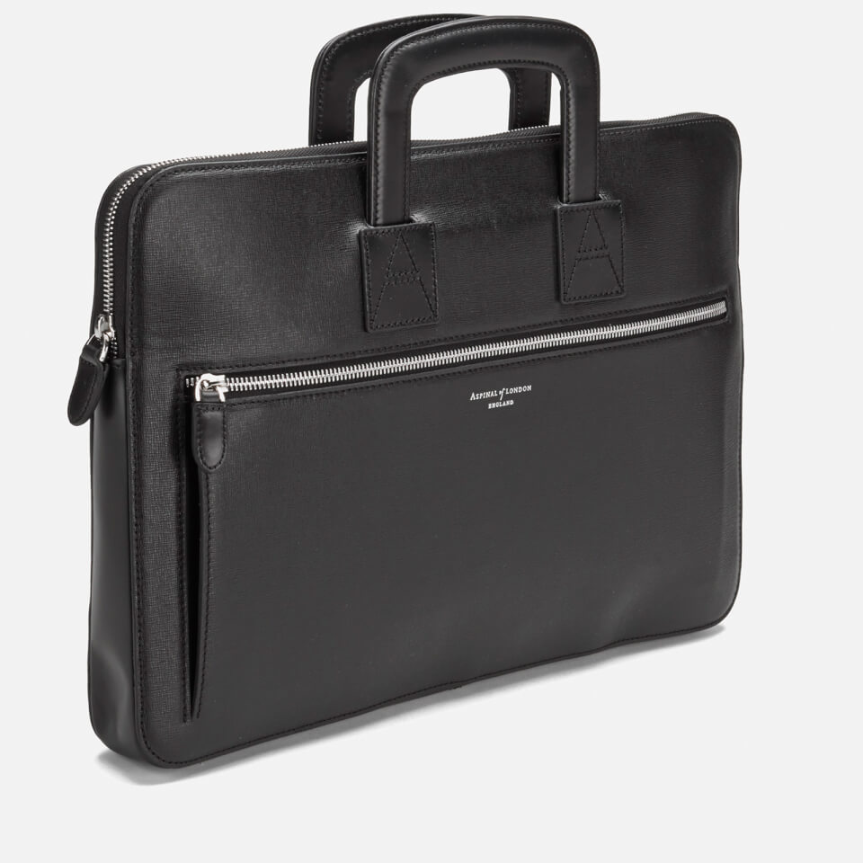 Aspinal of London Men's Connaught Document Case - Black
