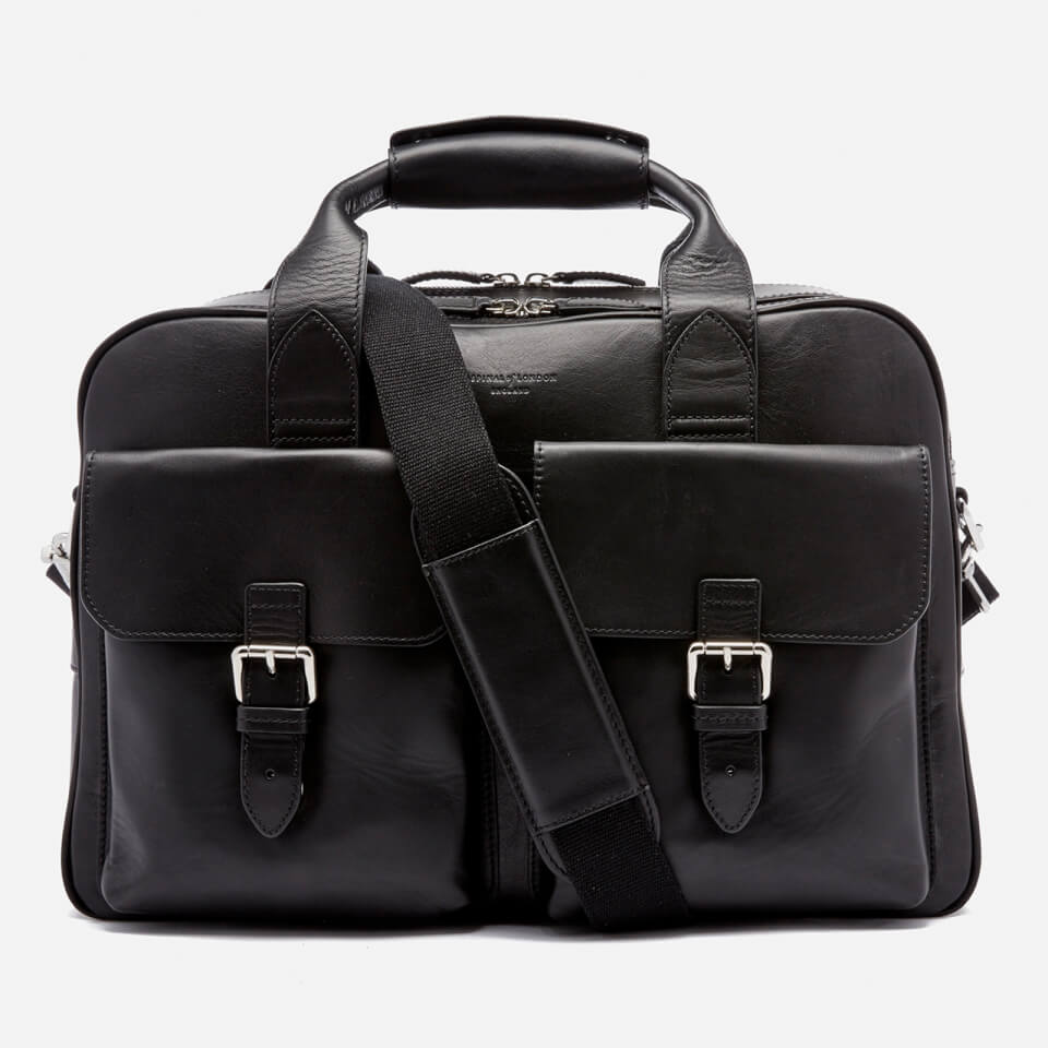 Aspinal of London Men's Harrison Overnight Business Bag - Black