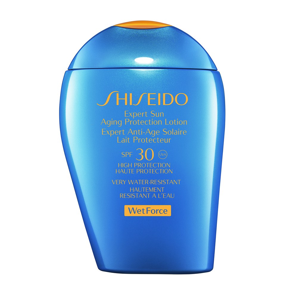 Loción Protectora Antienvejecimiento Shiseido Wet Force Expert Sun con FPS30 (100ml)