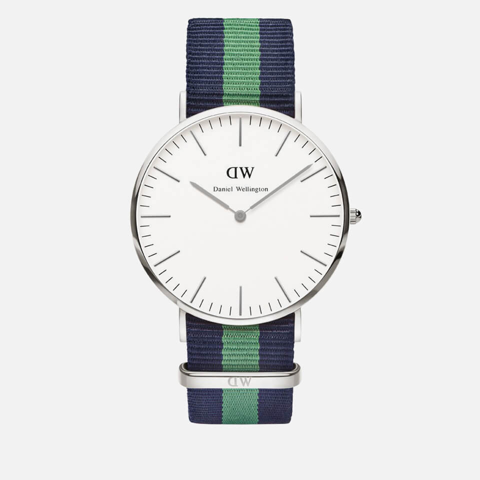 Daniel Wellington Classic Nato Warwick Silver Watch - Navy/Green