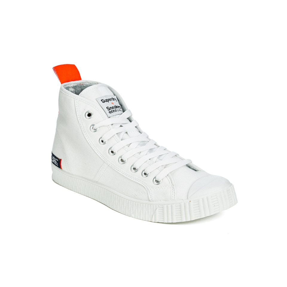 Superdry Men s Super Sneaker High Top Trainers White Allsole