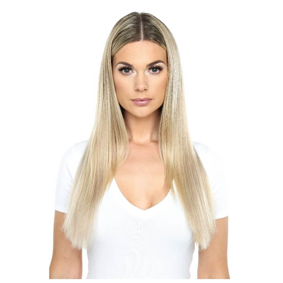 Beauty Works Deluxe Clip-In Hair Extensions 18 Inch - Champagne Blonde 613/18
