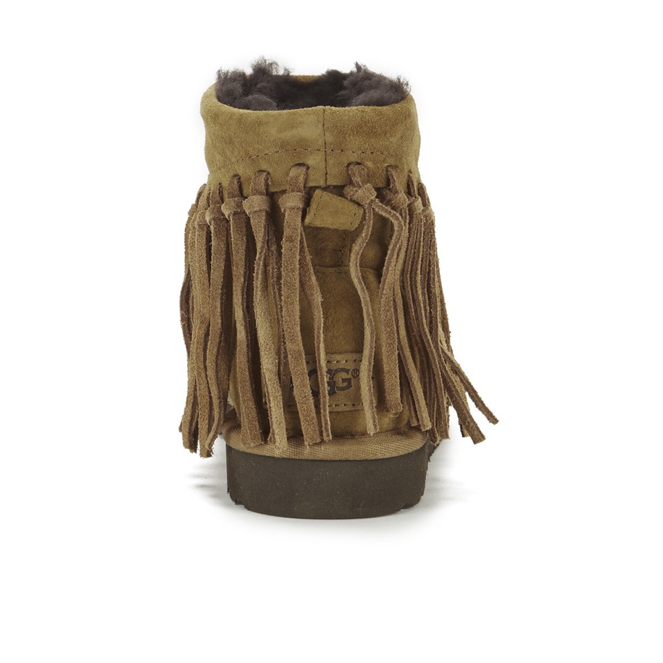 UGG Women s Wynona Fringe Sheepskin Ankle Boots Chestnut Coggles