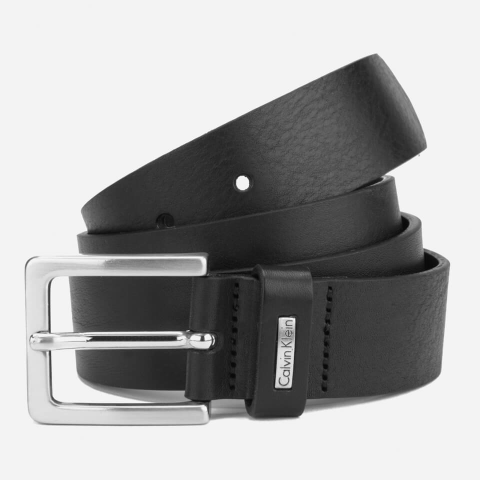 Calvin Klein Men's Mino Mino Leather Belt - Black