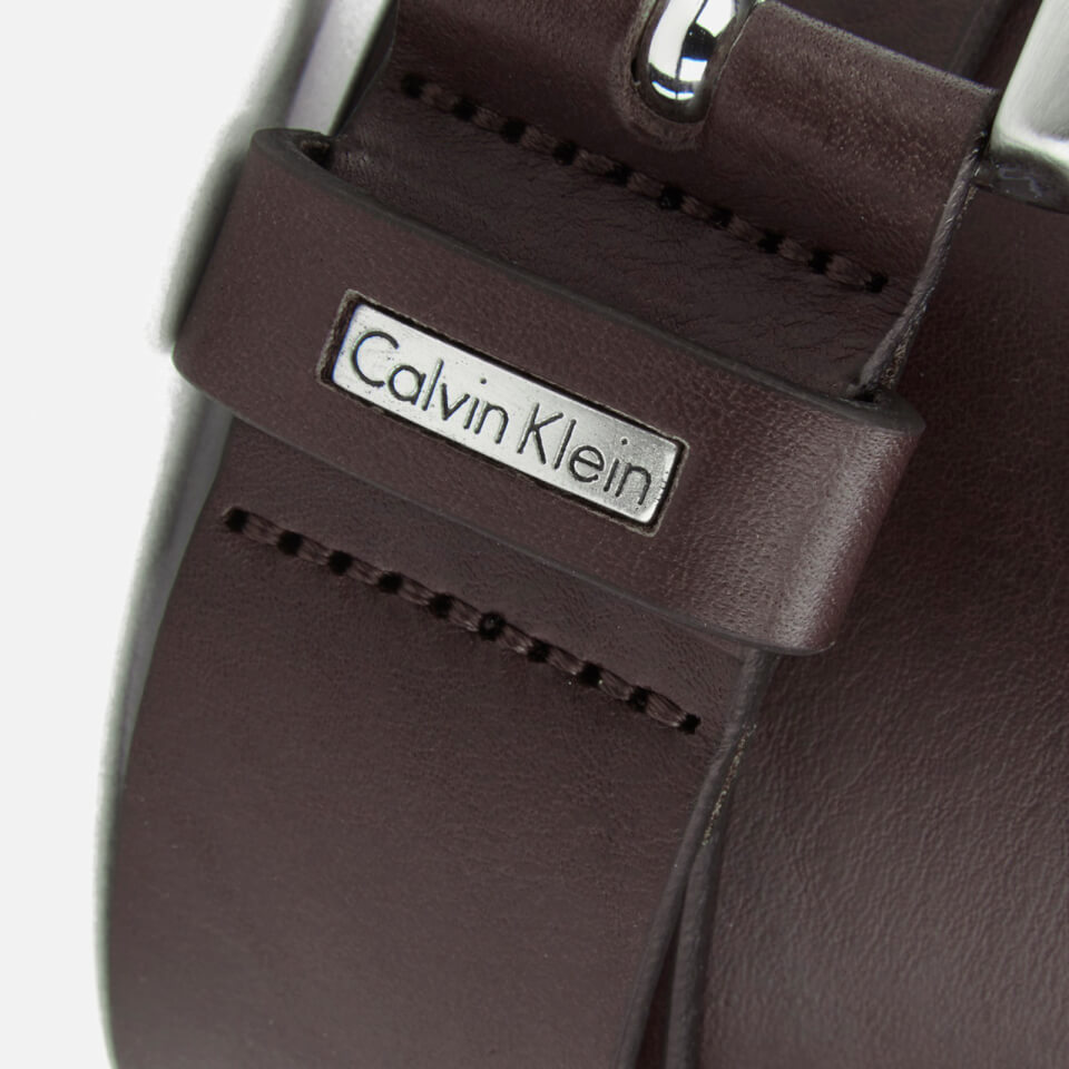 Calvin Klein Men's Mino Mino Leather Belt - Brown