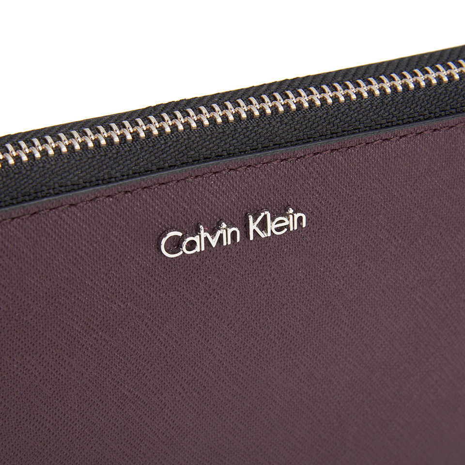 Calvin Klein Sofie Large Leather Purse - Claret
