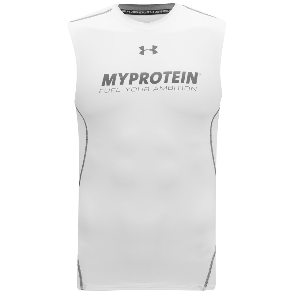 Myprotein Under Armour Men's HeatGear Sleeveless Compression Shirt - White