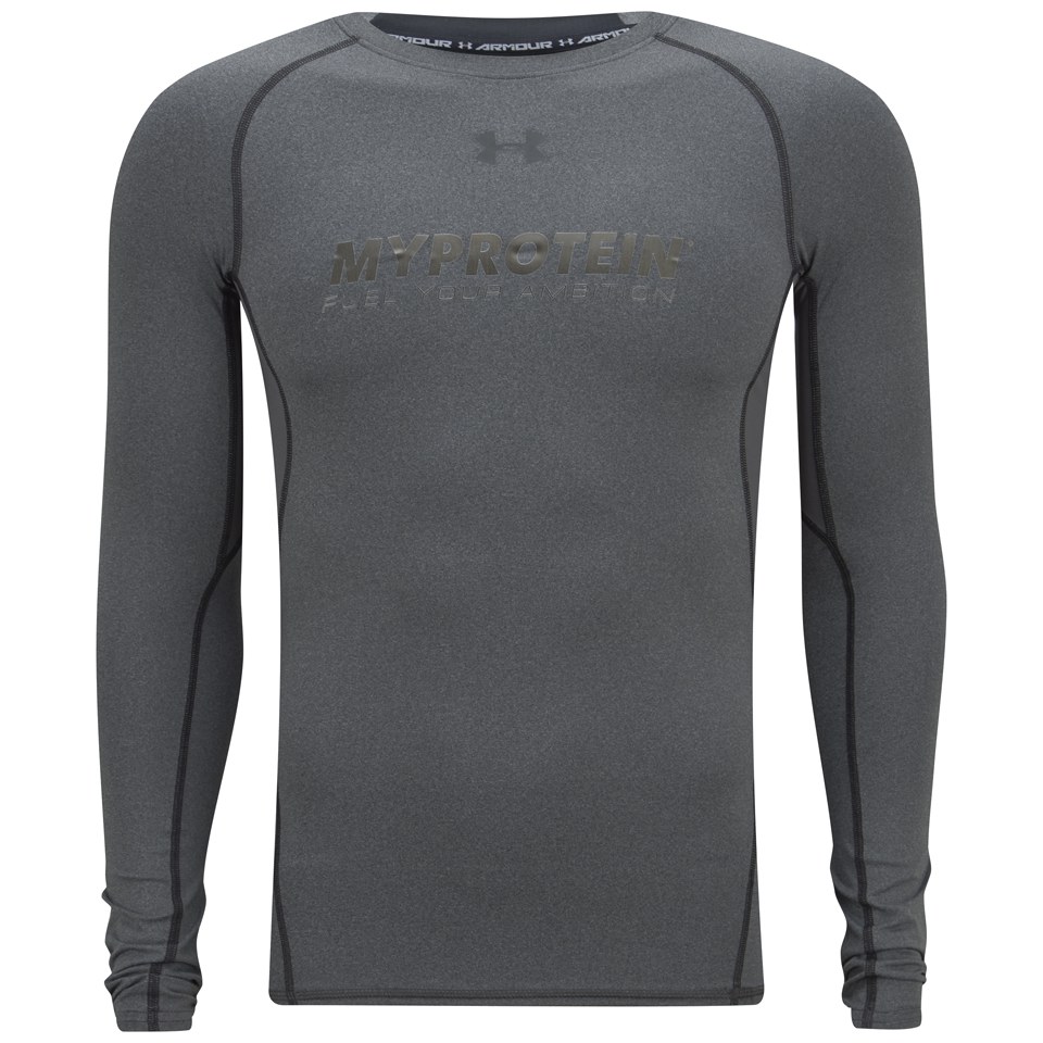 Under Armour мъжка блуза HeatGear Long Sleeve Compression - Цвят карбон