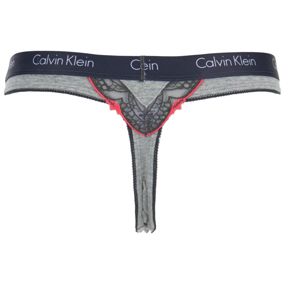 Calvin Klein Women's CK One Cotton Thong - Grey Heather