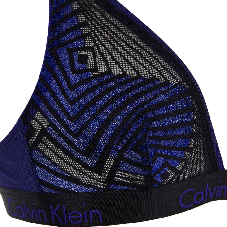 Calvin Klein Women's Dual Tone Limited Edition Triangle Bra - Black/Classic Indigo