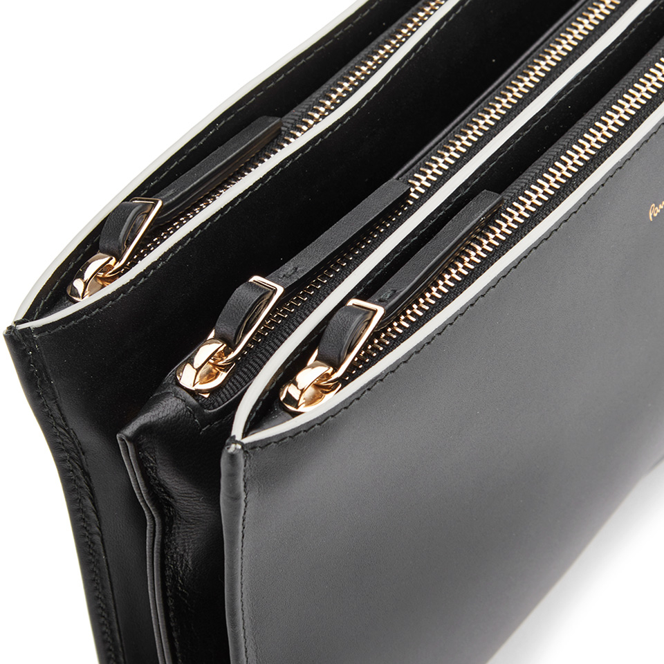 Paul Smith Accessories Women's Triple Zip Leather Clutch Bag - Fawn