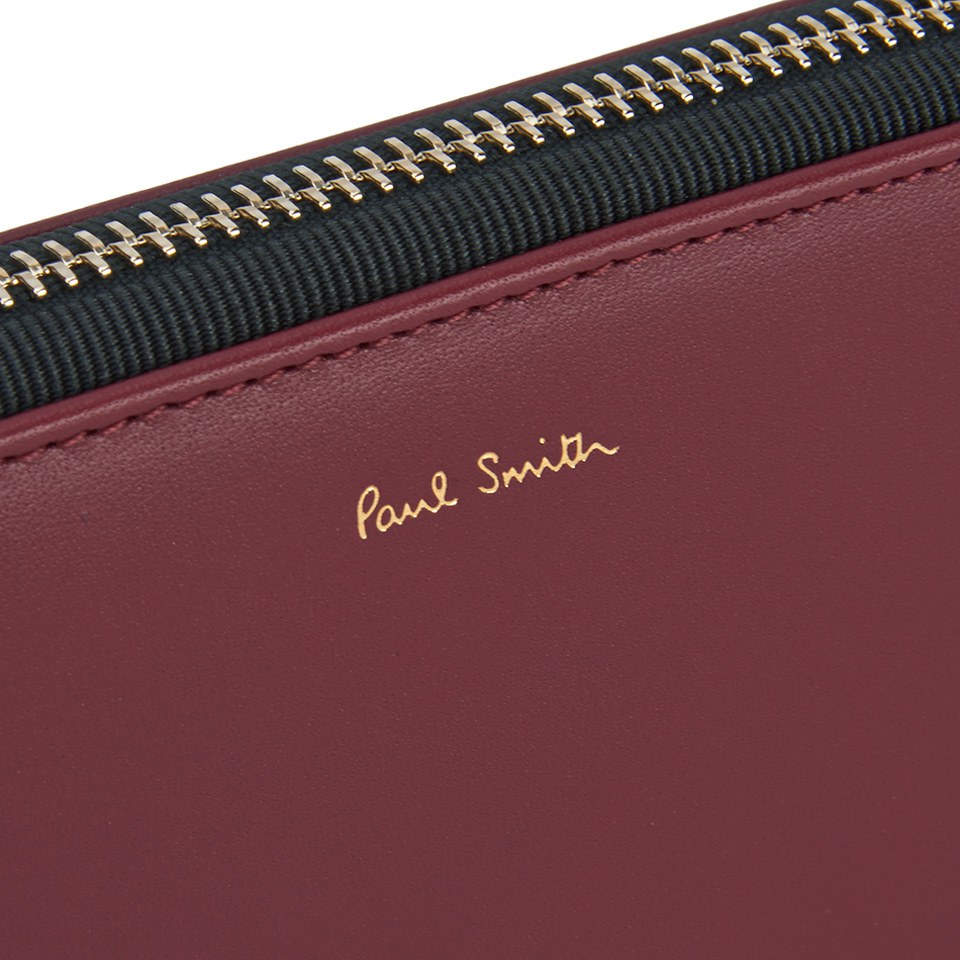 Paul Smith Accessories Women's Large Zip Around Leather Purse - Raspberry
