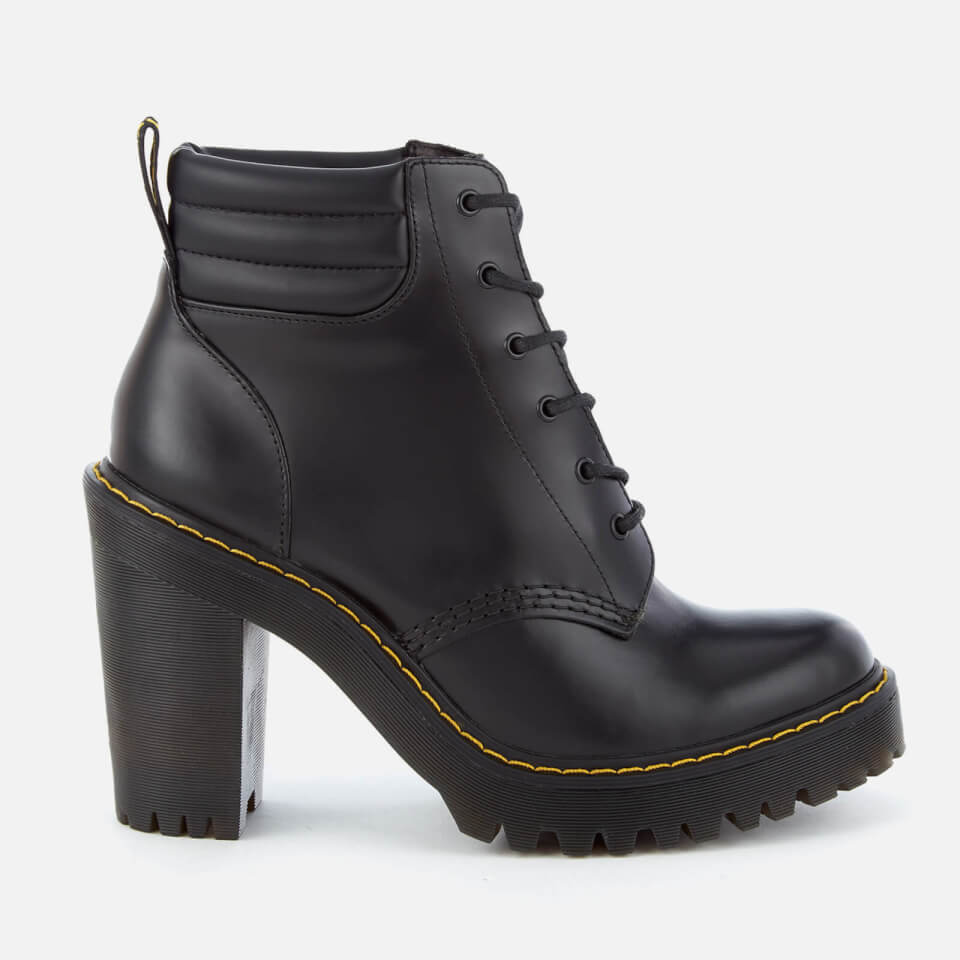 Dr. Martens Women s Persephone 6 Eye Padded Collar Heeled Boots Black Allsole