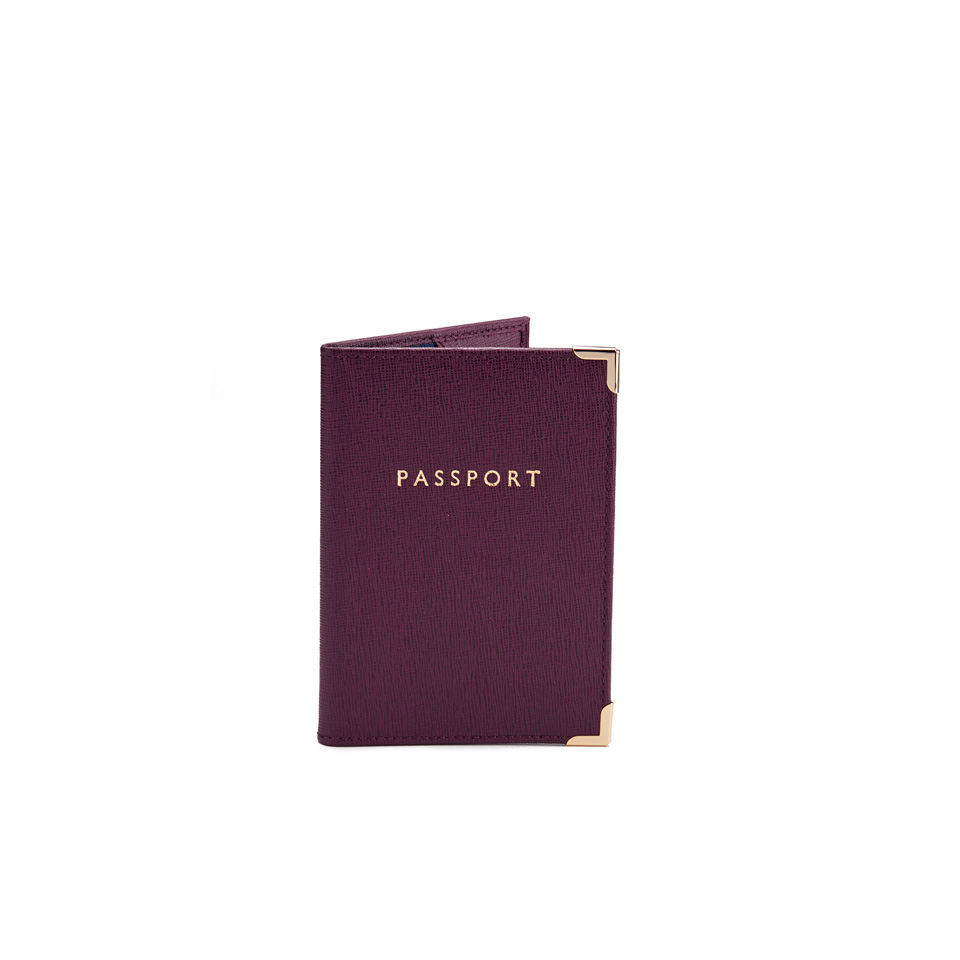 Aspinal of London Passport Cover - Burgundy