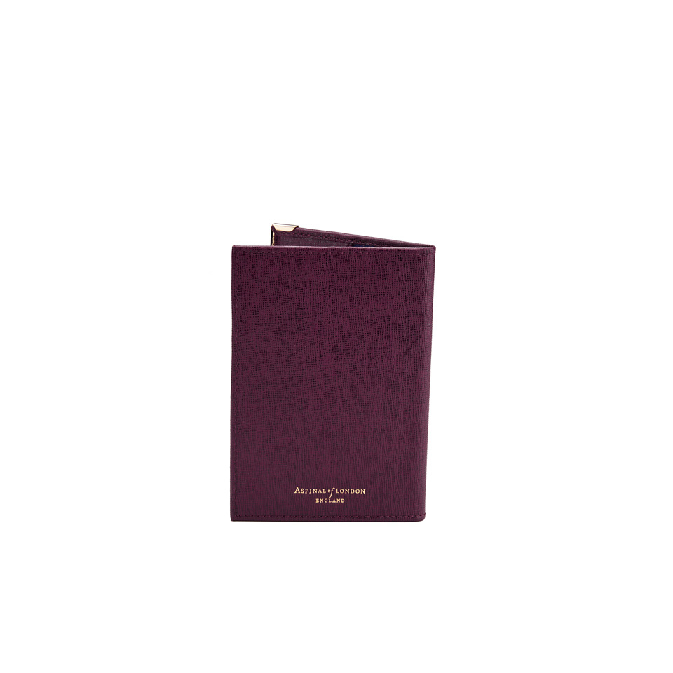Aspinal of London Passport Cover - Burgundy