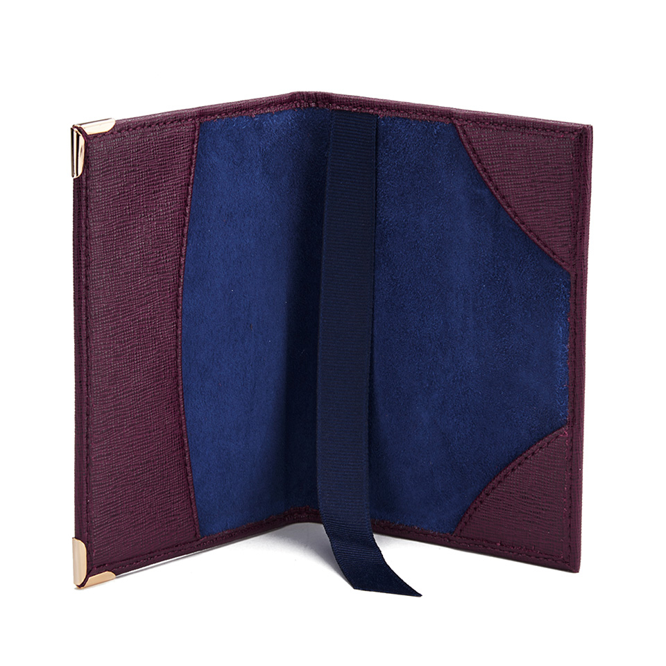 Aspinal of London Passport Cover - Burgundy