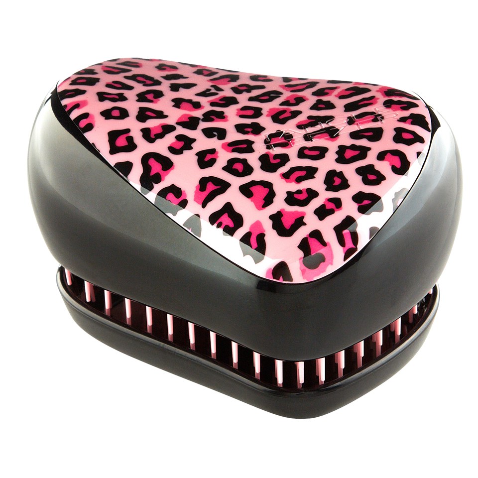 Cepillo Tangle Teezer Compact Styler - estampado de leopardo en rosa