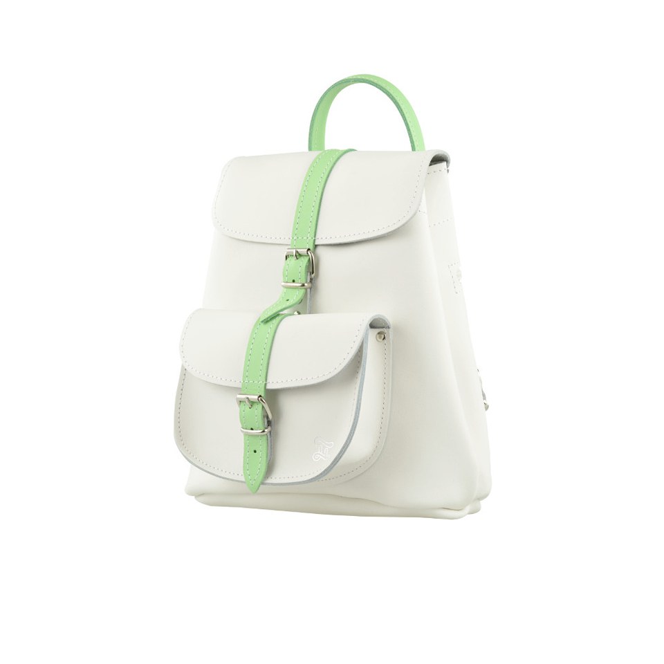 Grafea Women's Ivy Baby Backpack - White/Light Green