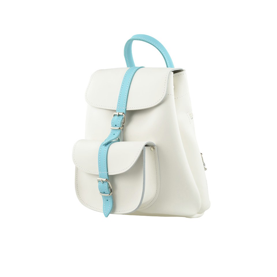 Grafea Women's Oscar Baby Backpack - White/Light Blue