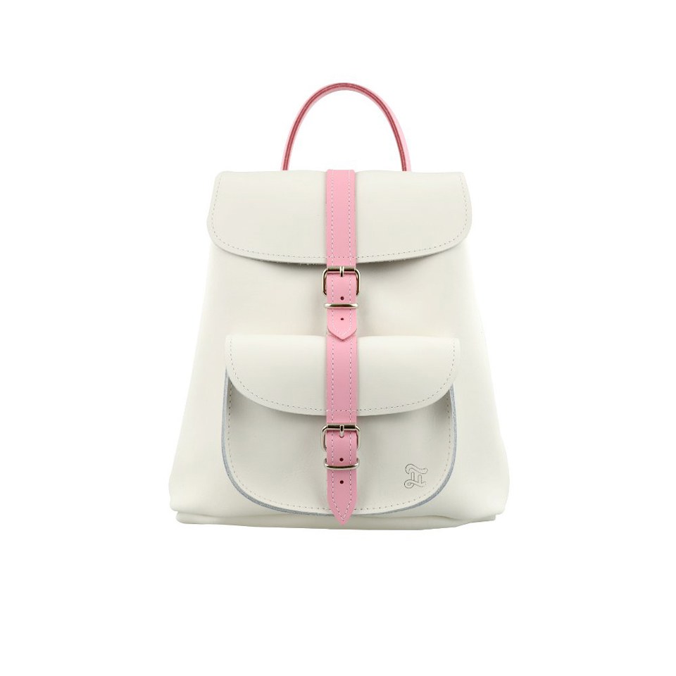 Grafea Women's Ava Baby Backpack - White/Pink