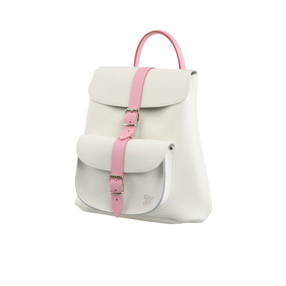 Grafea Women's Ava Baby Backpack - White/Pink