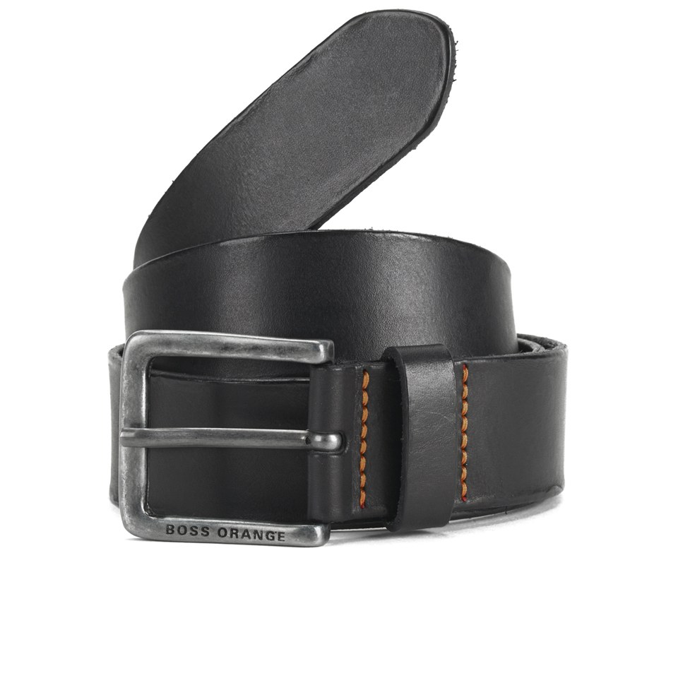 BOSS Orange Men's Jeek Leather Belt - Black