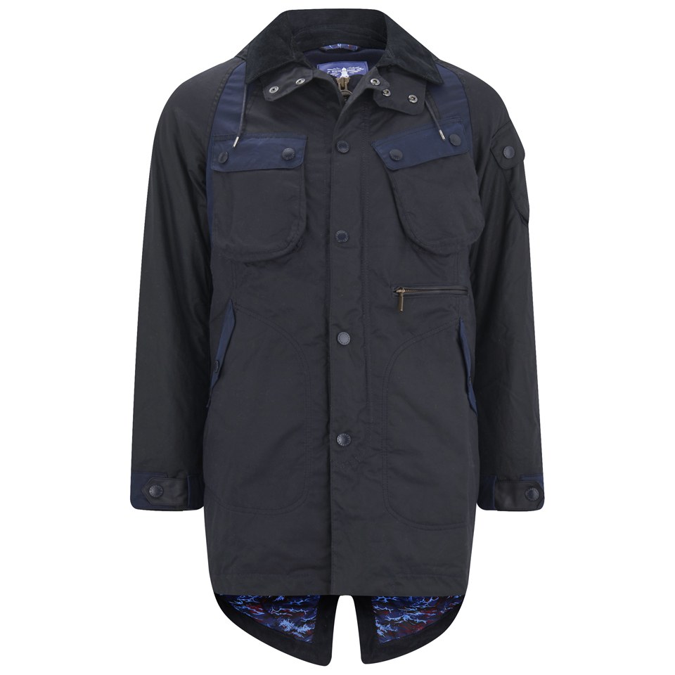 Barbour X White Mountaineering Men s Bleakazuma Wax Jacket Navy Coggles