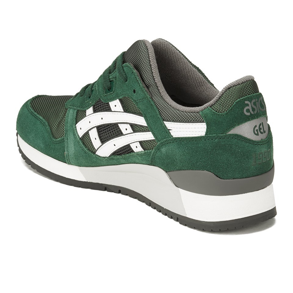 Asics Lifestyle Men s Gel Lyte III Varsity Pack Trainers Dark Green White Coggles