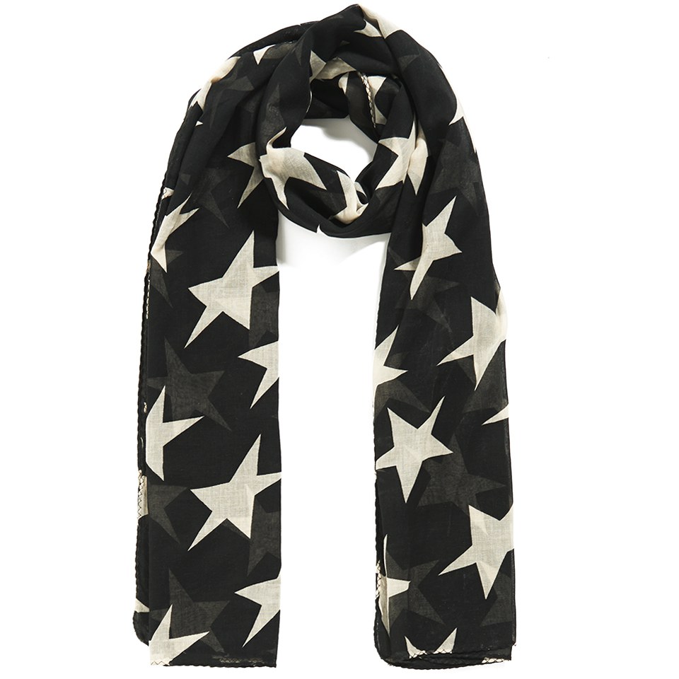 BeckSöndergaard Fine Twilight Star Print Scarf - Black
