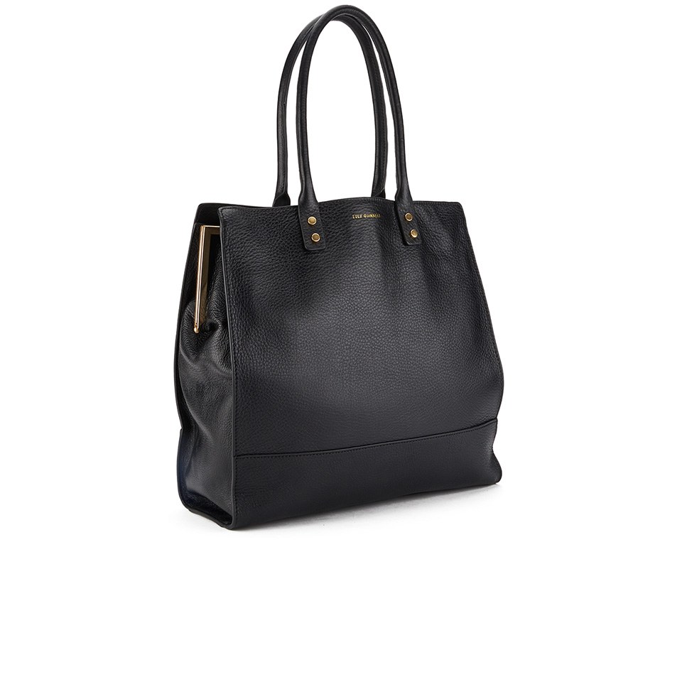 Lulu Guinness Women's Daphne Large Grainy Leather Tote Bag - Black