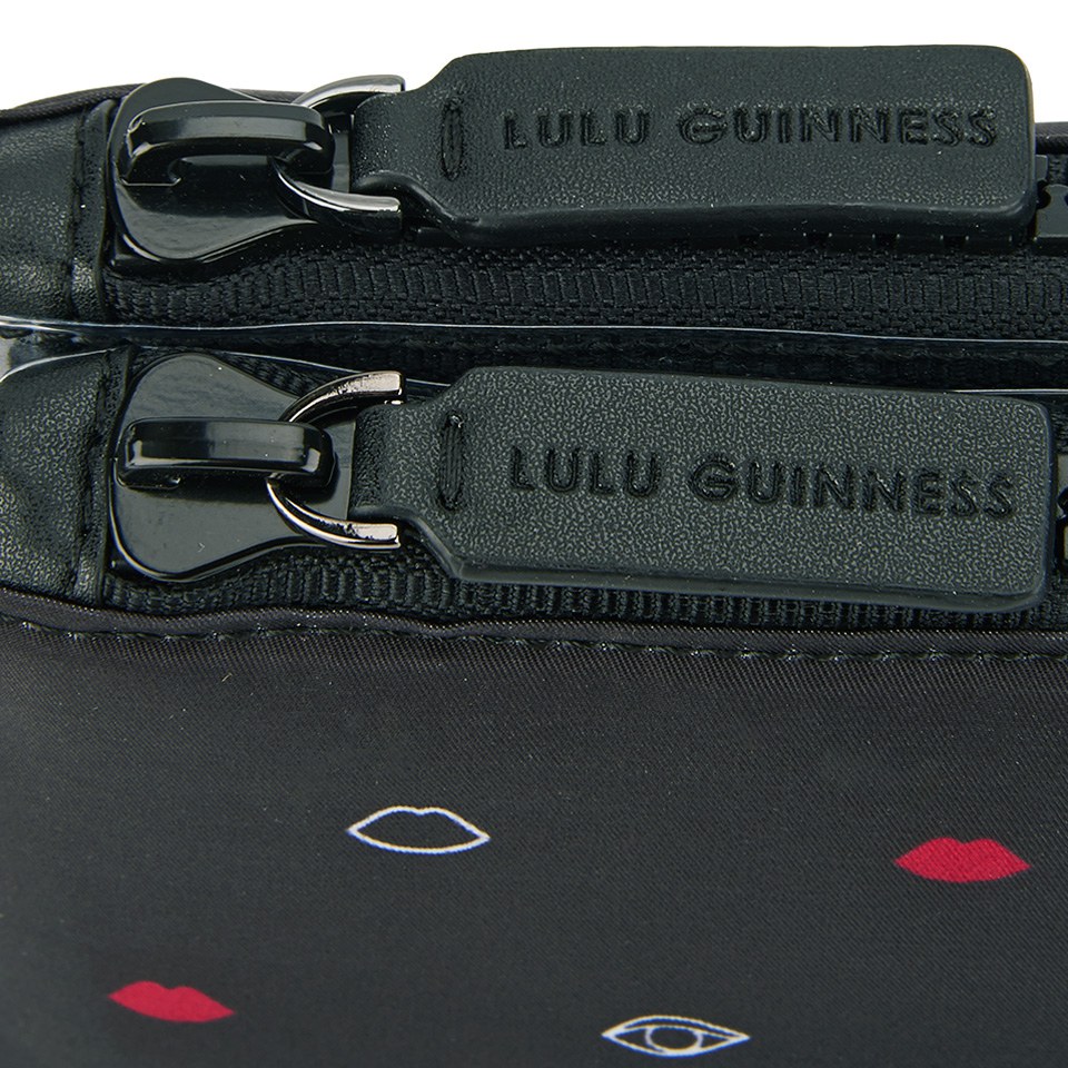 Lulu Guinness Women's Double Medium Mini Icons Make Up Bag - Black