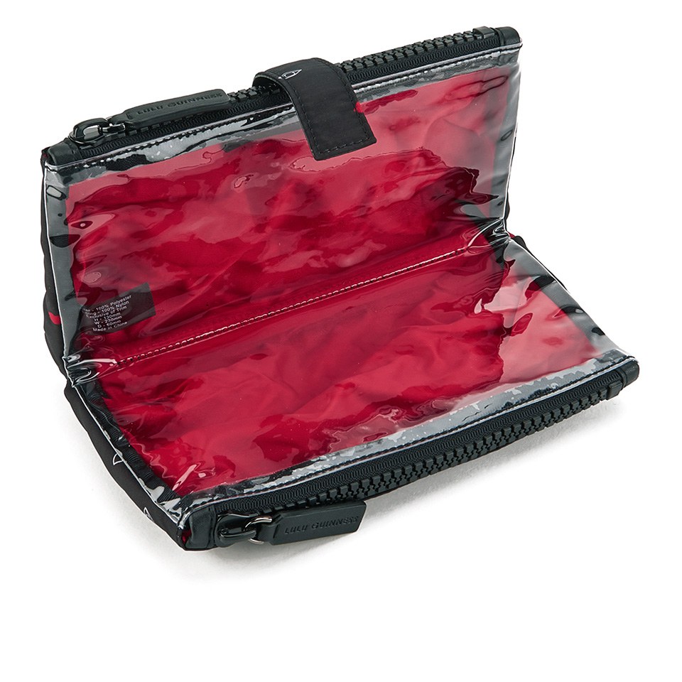 Lulu Guinness Women's Double Medium Mini Icons Make Up Bag - Black