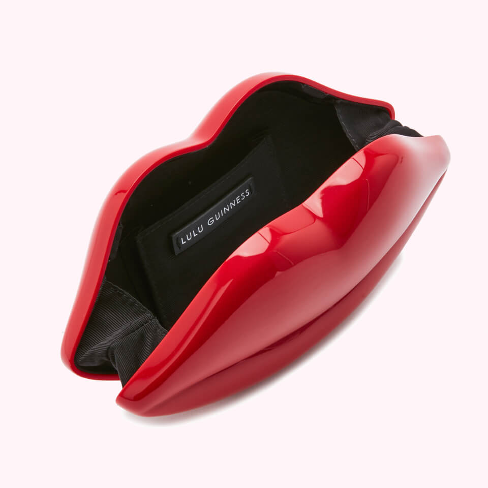 Lulu Guinness Women's Lips Perspex Clutch Bag - Red