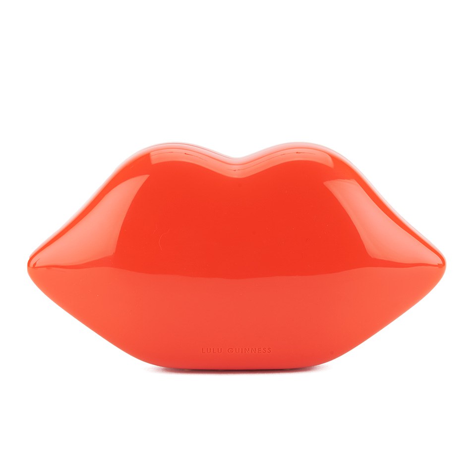 Lulu Guinness Women's Lips Perspex Clutch Bag - Burnt Orange