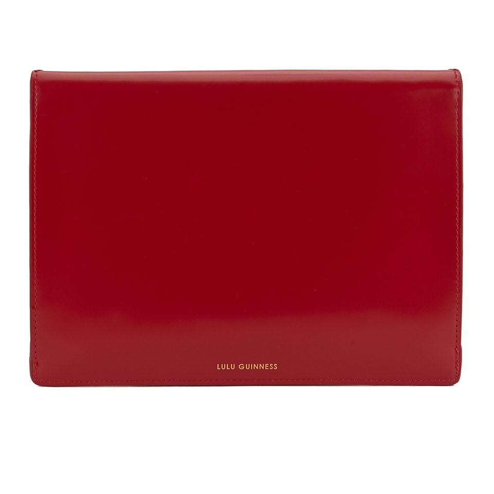 Lulu Guinness Women's Catherine Large Lips Envelope Clutch Bag - Red