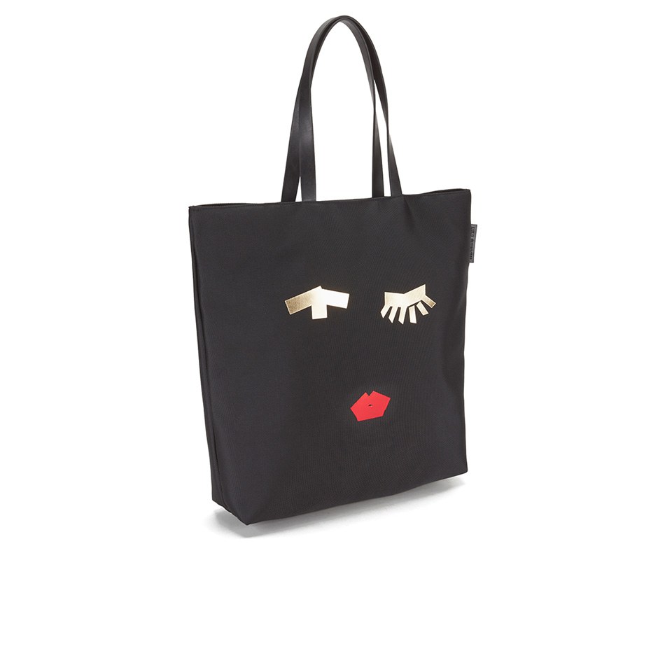 Lulu Guinness Women's Lucy Taped Face Tote Bag - Black