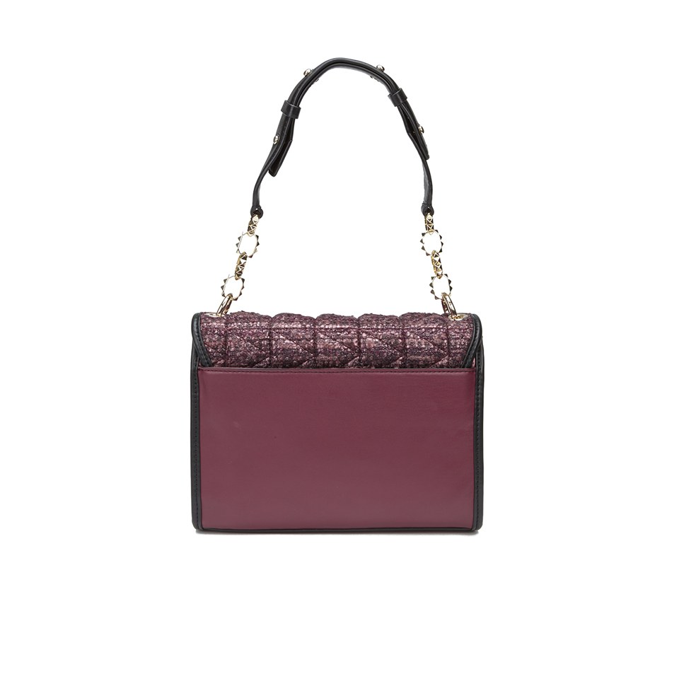 Karl Lagerfeld Women's K/Kuilted Tweed Handbag - Bordeaux