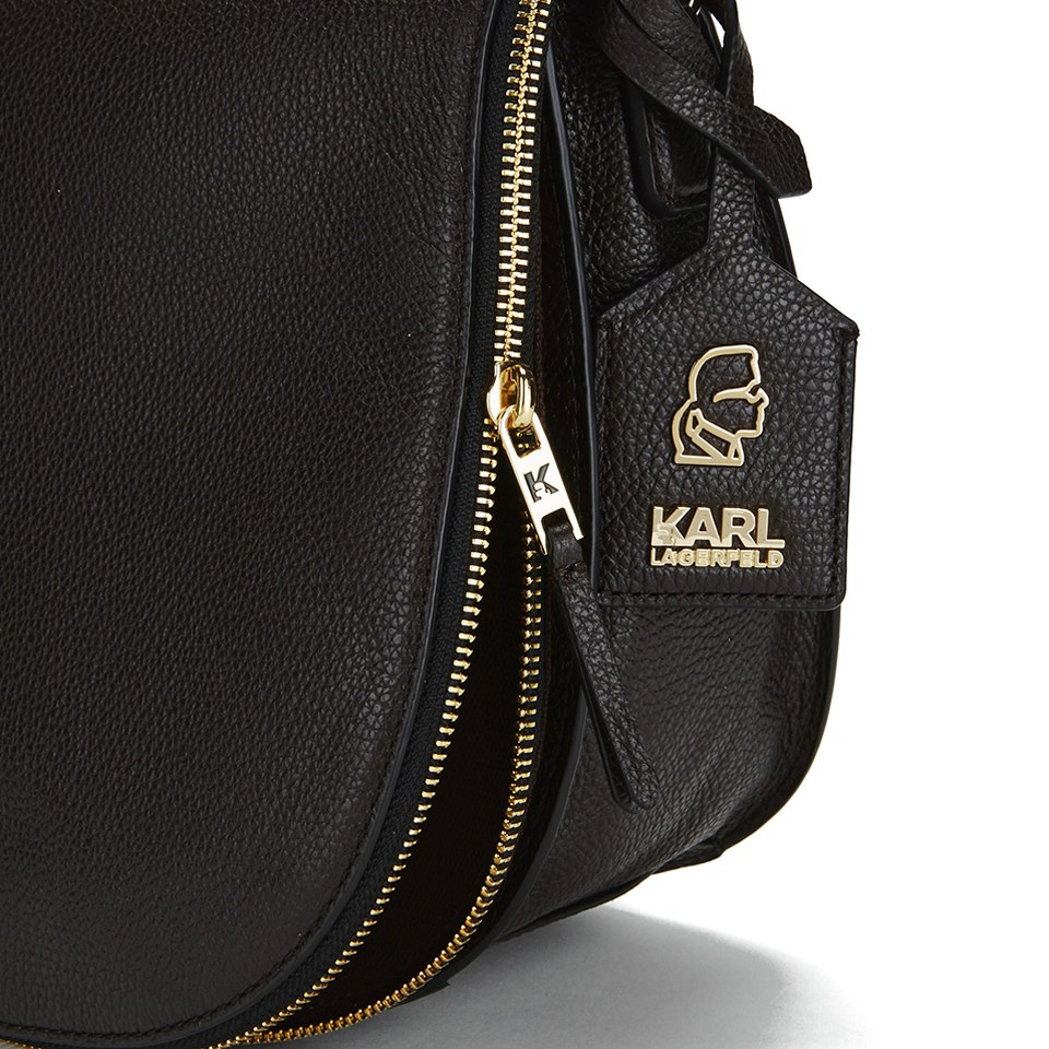 Karl Lagerfeld Women's K/Grainy Satchel - Dark Brown