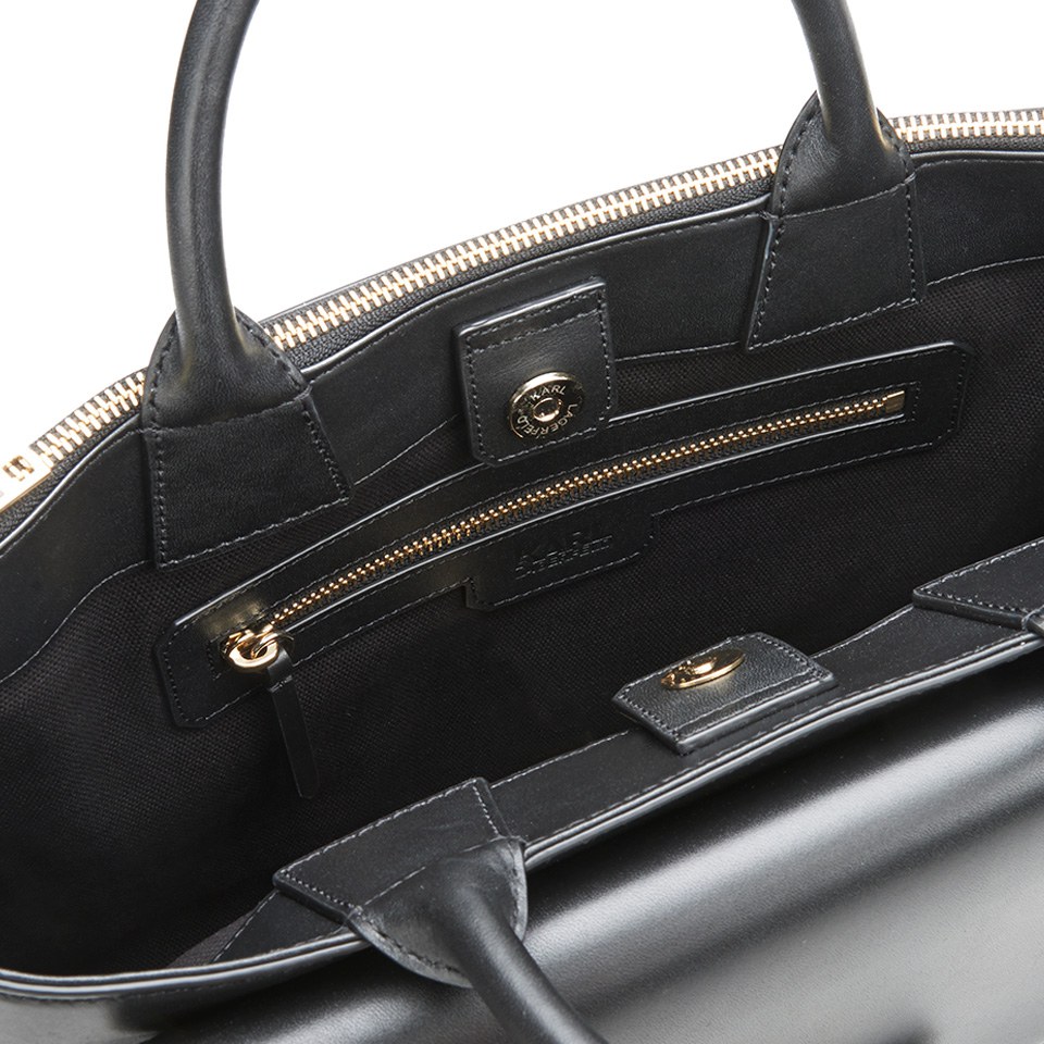 Karl Lagerfeld Women's K/Pin Closure Tote Bag - Black