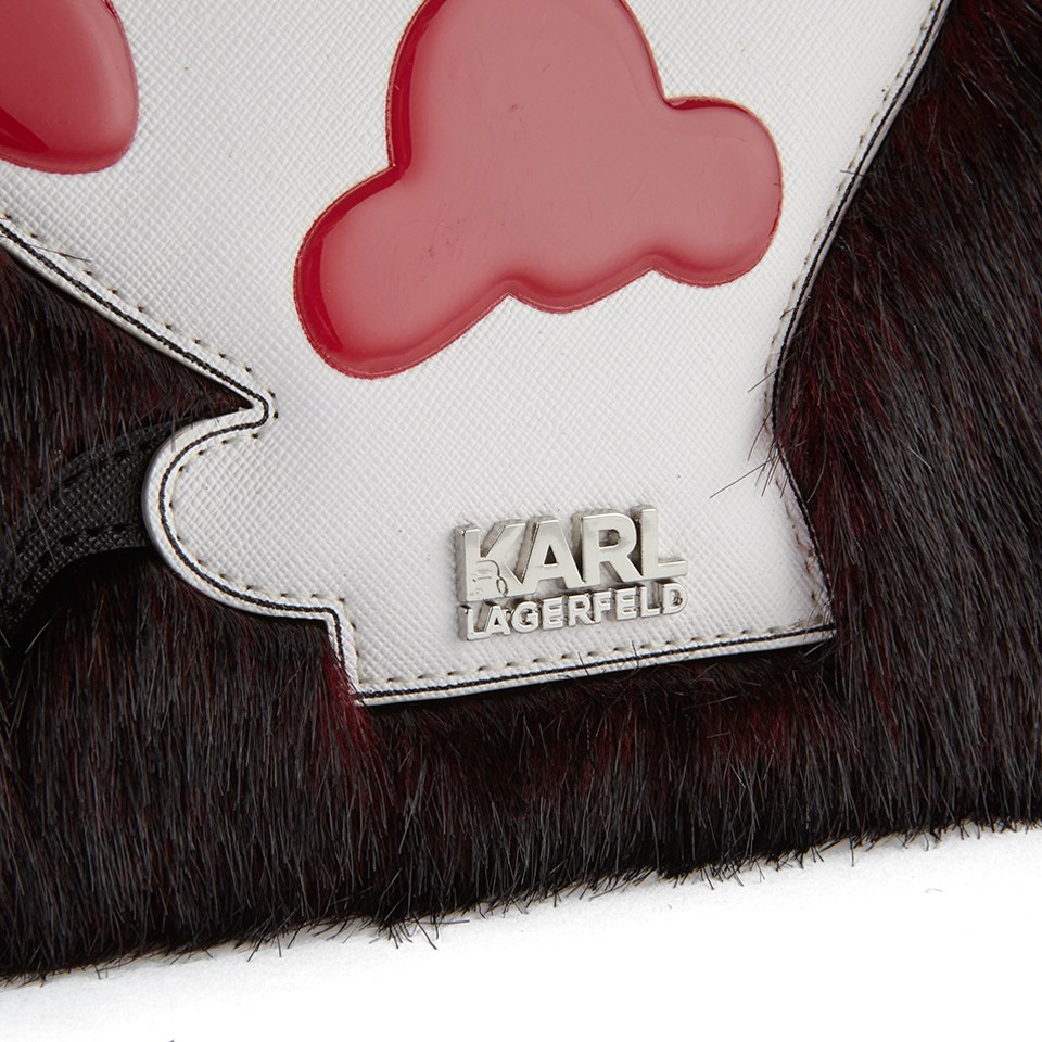 Karl Lagerfeld Women's K/Choupette Love Clutch - Fur Wine
